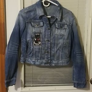 Express Jeans Embellished Jean Jacket